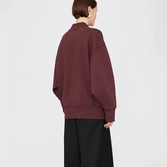 Anine Bing Bradie Sweatshirt, Deep Burgundy